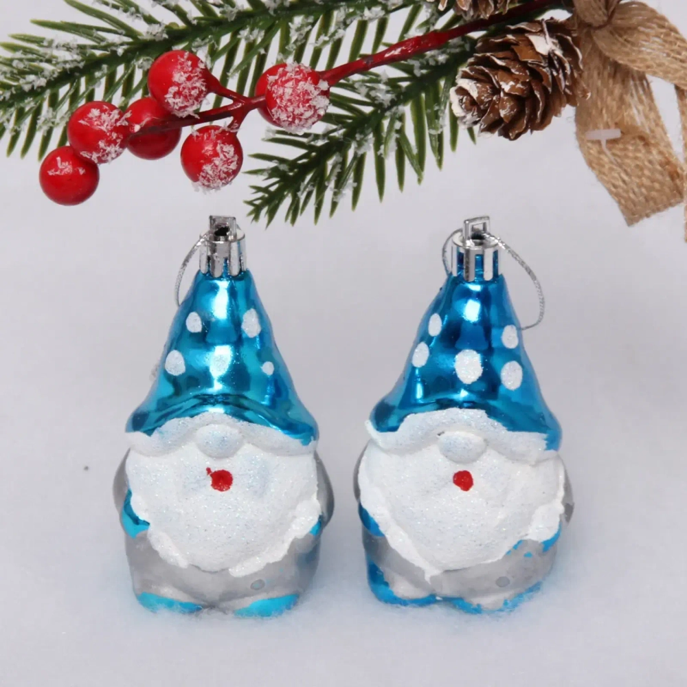 Ёлочная игрушка «Счастливый лесничий» 9 см (2 шт), синий