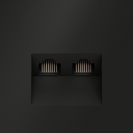 Розетка компьютерная встраиваемая VOLTUM S70 двойная RJ45+RJ45 кат.6, (черный матовый)