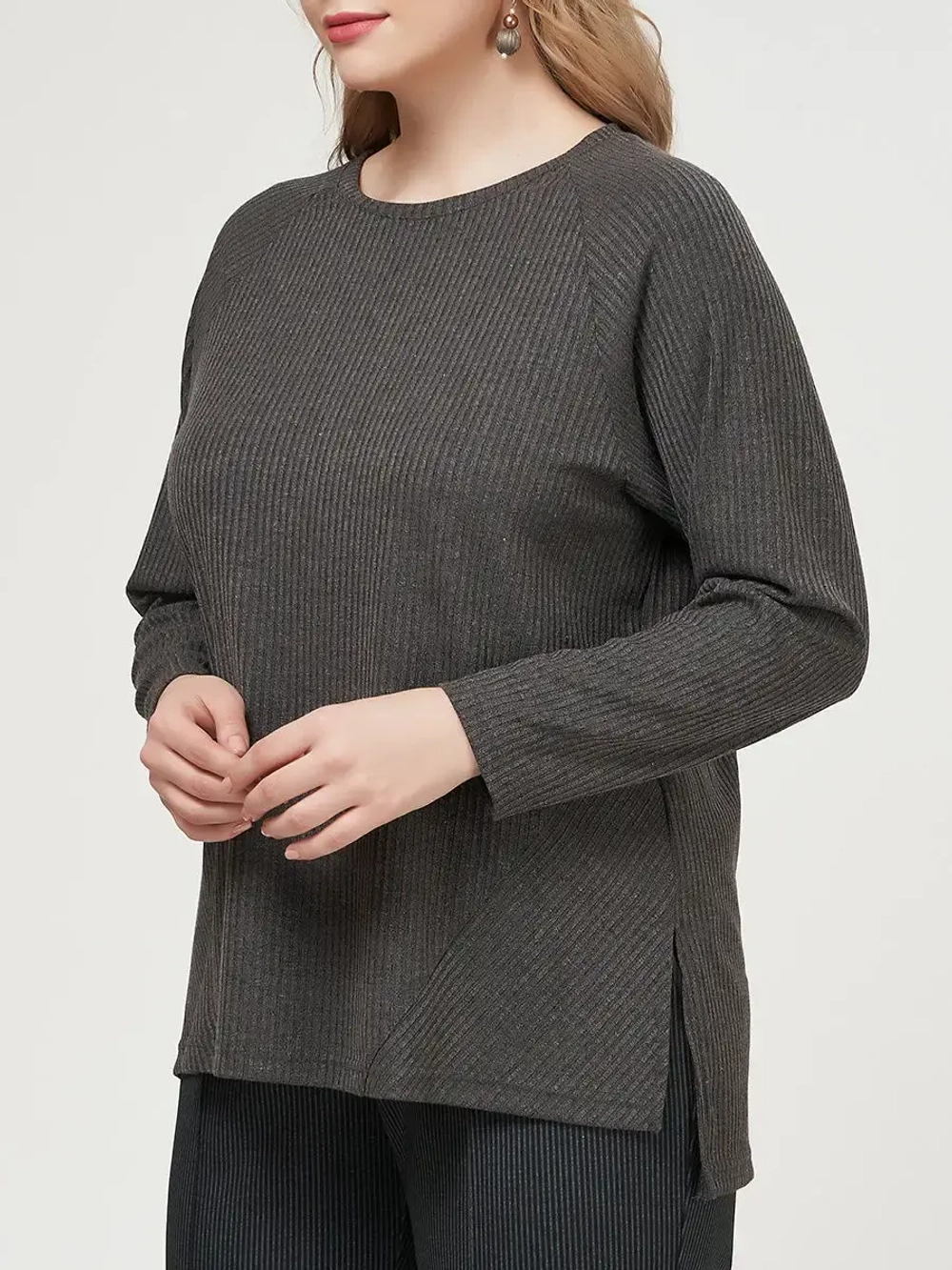 Блузка лонгслив лапша большие размеры