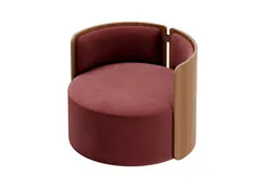 Кресло крутящееся Lagom 800 (бордовый FiberGuard, орех)
