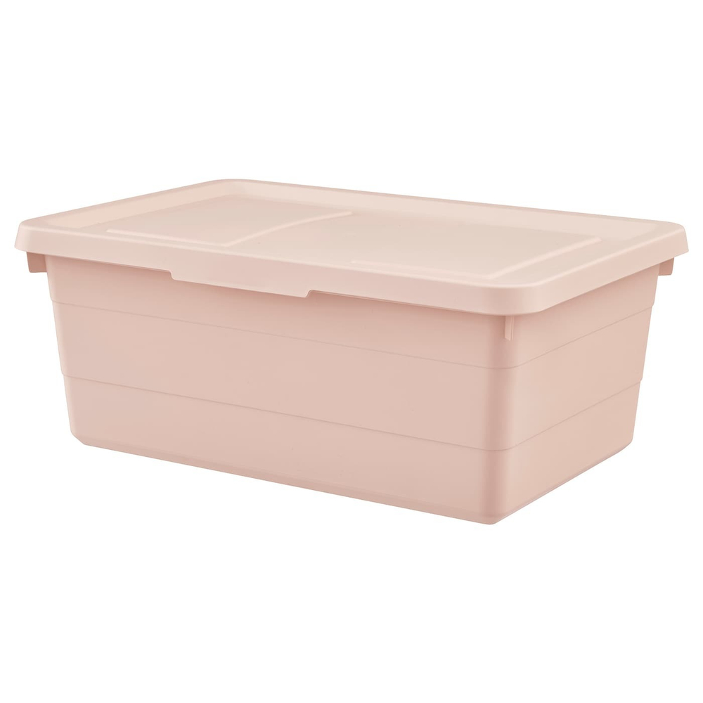 Коробка с крышкой IKEA SOCKERBIT (СОКЕРБИТ), Розовый, 38x25x15 см