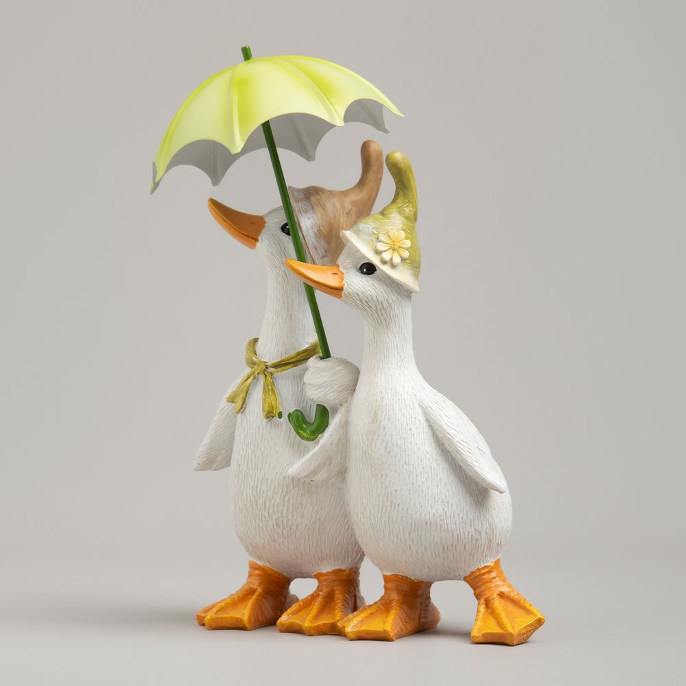 СТАТУЭТКА "УТОЧКИ ПОД ЗОНТИКОМ" 15Х10Х21,5 СМ