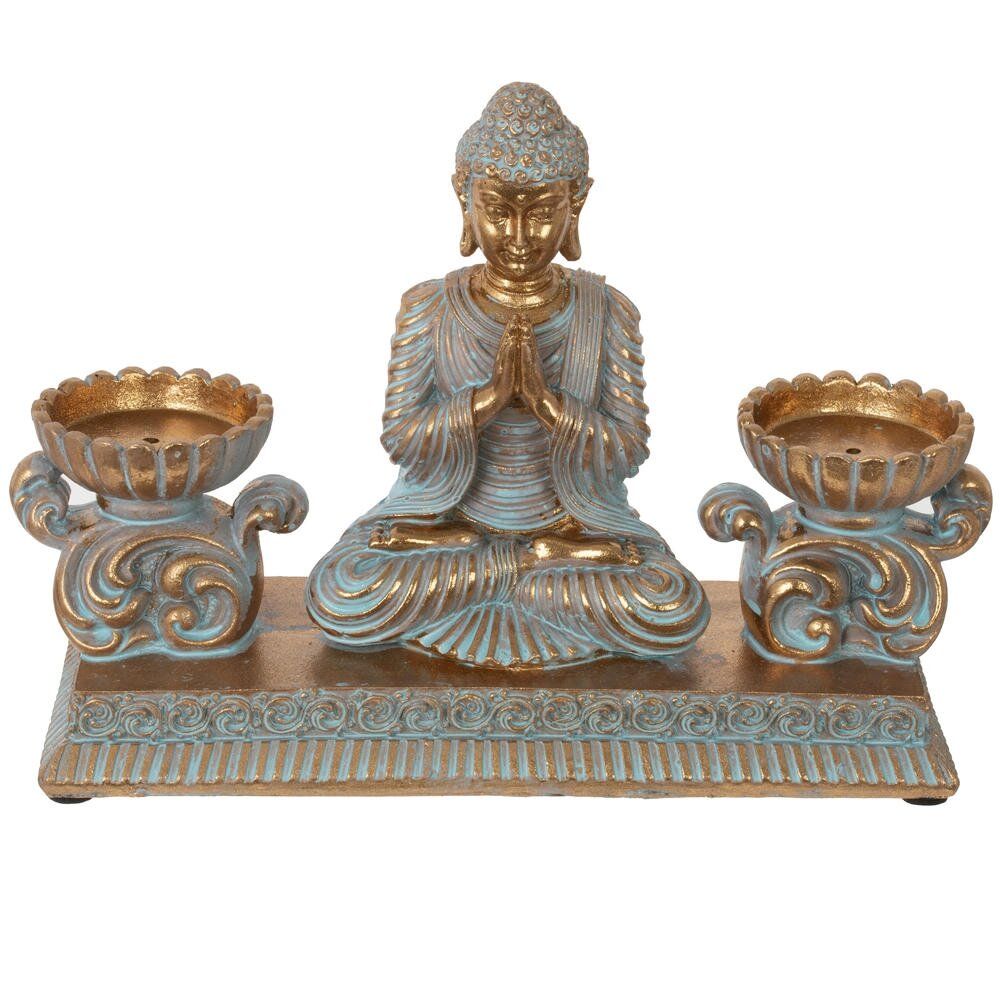 GAEM Фигурка декоративная "Будда"с 2-мя LED свечами , L21,5 W7,5 H14,5 см
