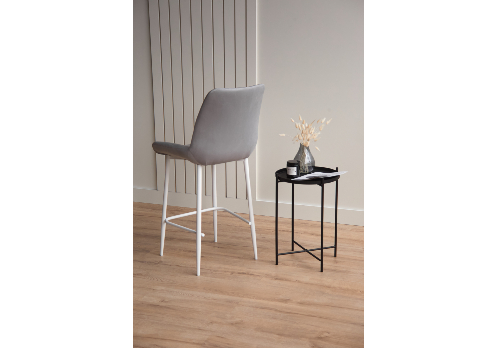 Барный стул Woodville Седа 360 светло-серый (zd 960), белый np, ножки белые