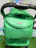 Коляска прогулочная Babalo 2022 Зелёный текстиль на черной раме с сумкой