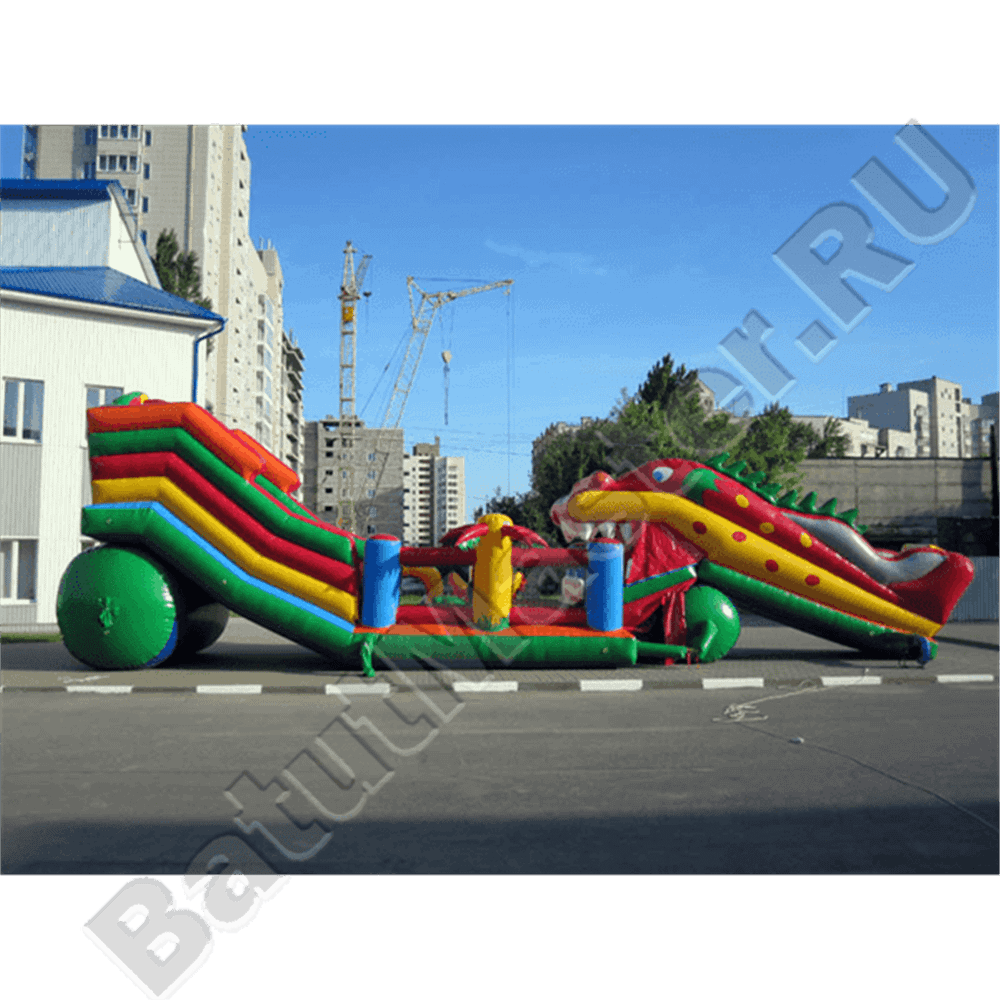 Большая надувная горка "Дракоша"