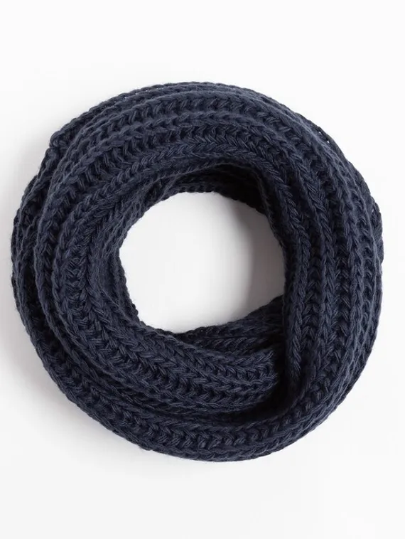 Снуд женский, цвет тёмно-синий, размер 120x31