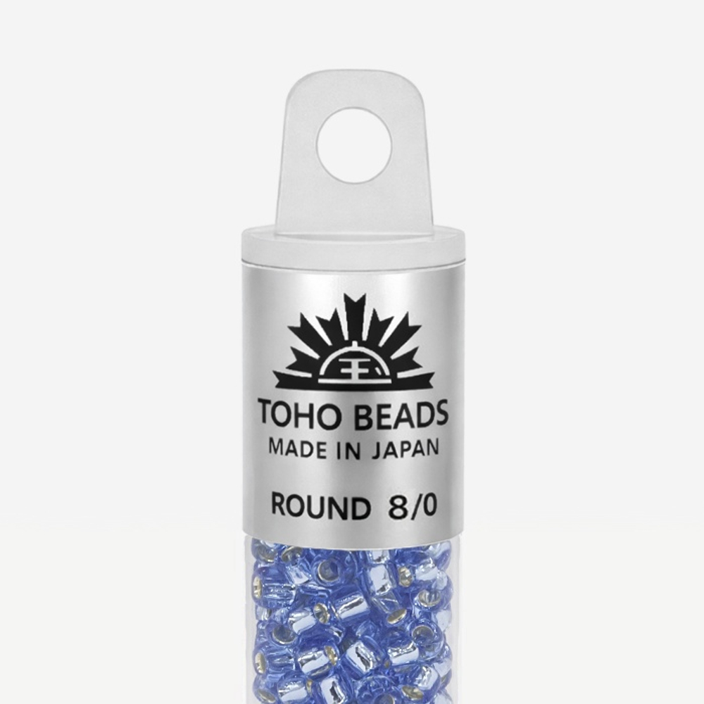 Японский бисер TOHO Round 8/0 (№33), с внутренним серебрением, прозрачный