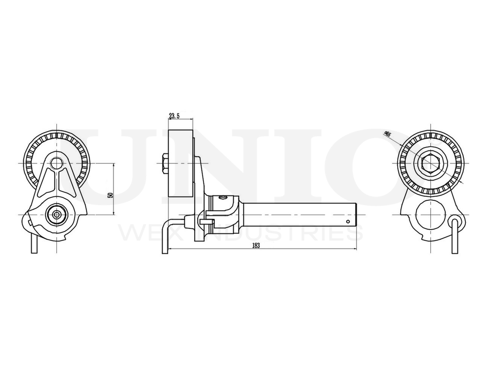 Ролик с натяжителем приводного ремня UNIO TNS-10314
