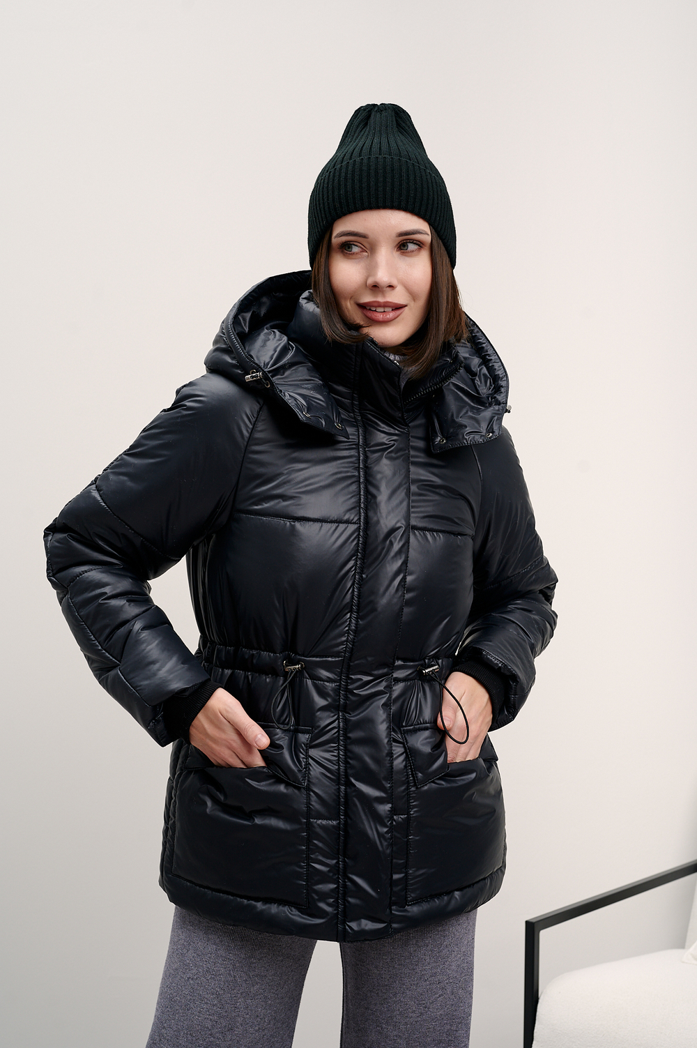 Куртка женская зимняя "Лео" черный
