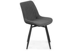Стул на металлокаркасе Седа К крутящийся темно-серый / черный
