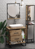 Тумба Grunge Loft 80Н 2я/2п Дуб вотан