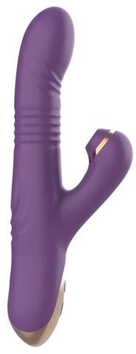 Силиконовый вибратор с возвратно-поступательной стимуляцией SW24126-purple