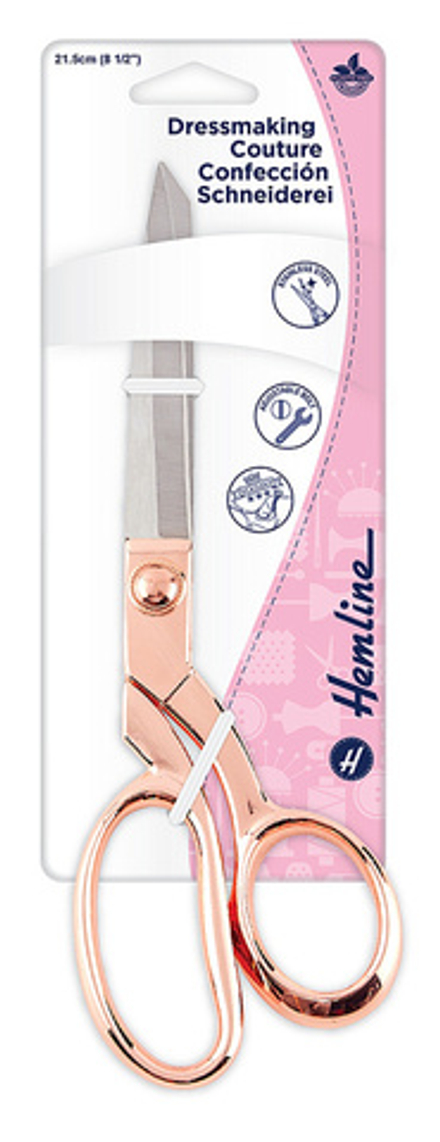 Ножницы портновские цельнометаллические, 21.5 см, цвет розовое золото (10702070/220224/3079595/1_Кит