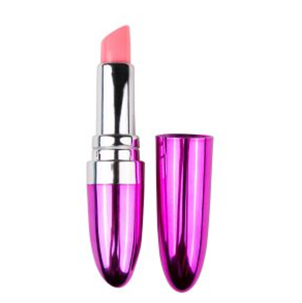 Розовый миниатюрный вибратор в форме помады Lipstick