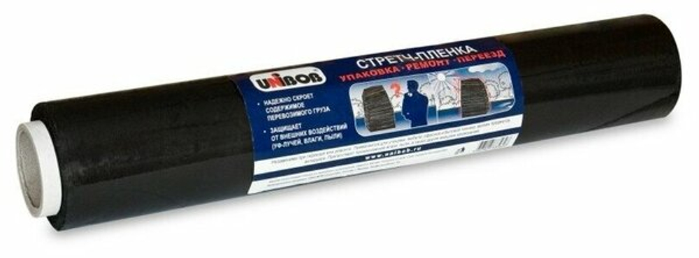 Стретч пленка UNIBOB 450мм х 100м, Черный