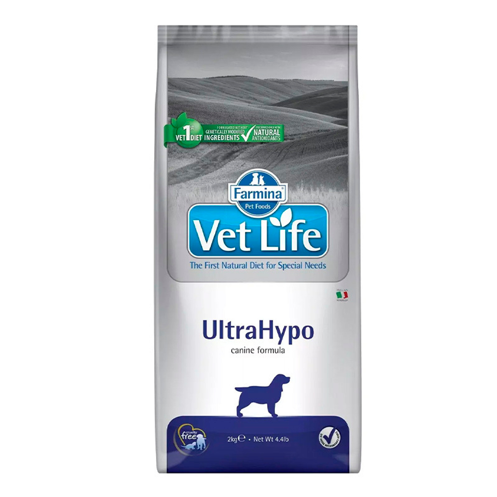 Сухой корм Farmina Vet Life Dog Ultrahypo при пищевой аллергии для взрослых собак 2 кг