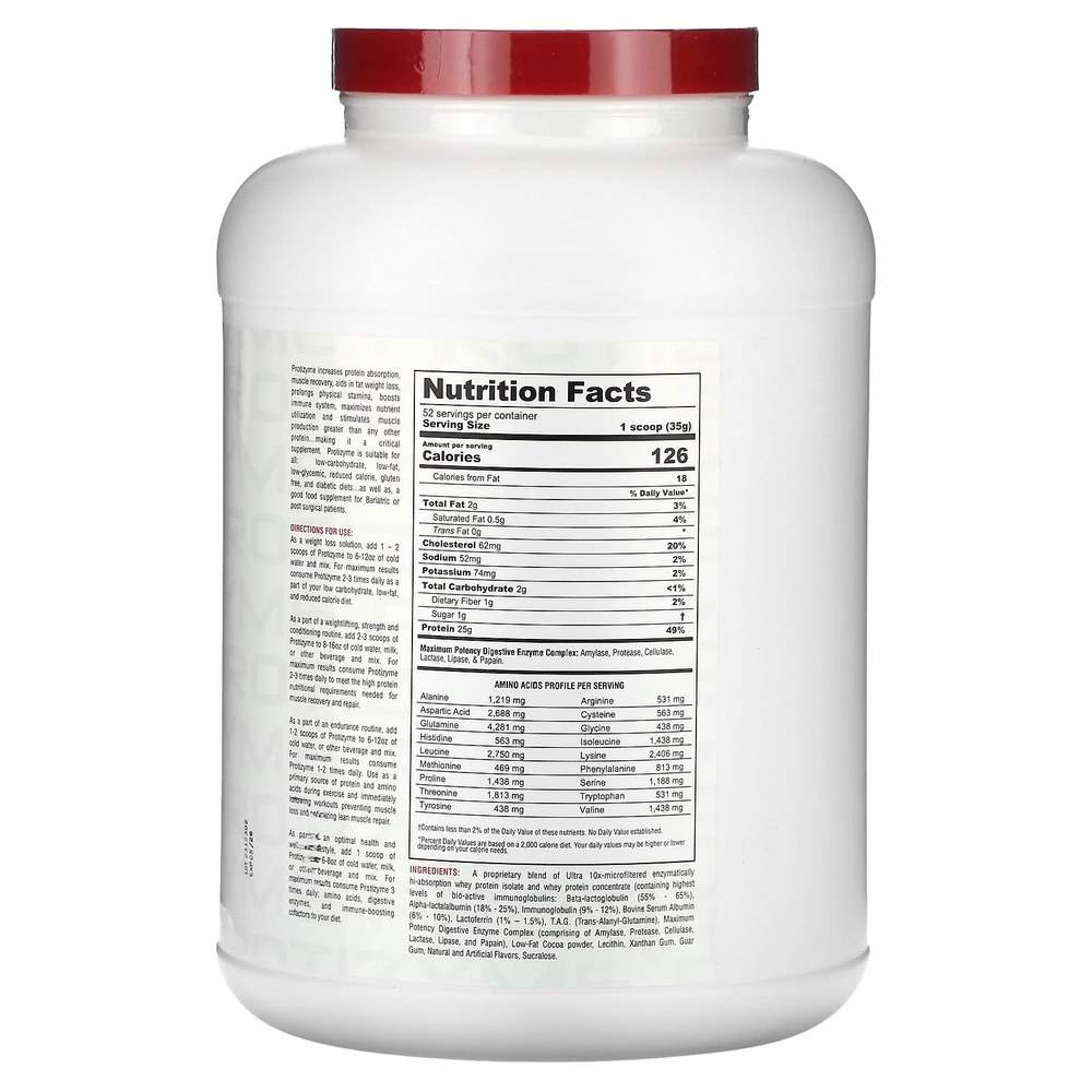 Metabolic Nutrition, Protizyme, Specialized Designed Protein, шоколадный торт, 1820 г (4 фунта)