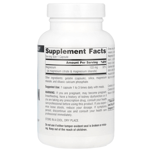 Source Naturals, Цитрат магния, 133 мг, 90 капсул