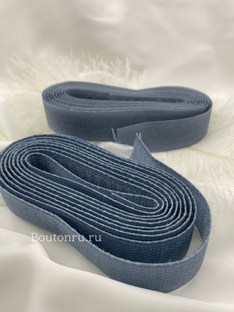 Лента липучка серая 2 метра, ширина 20 мм