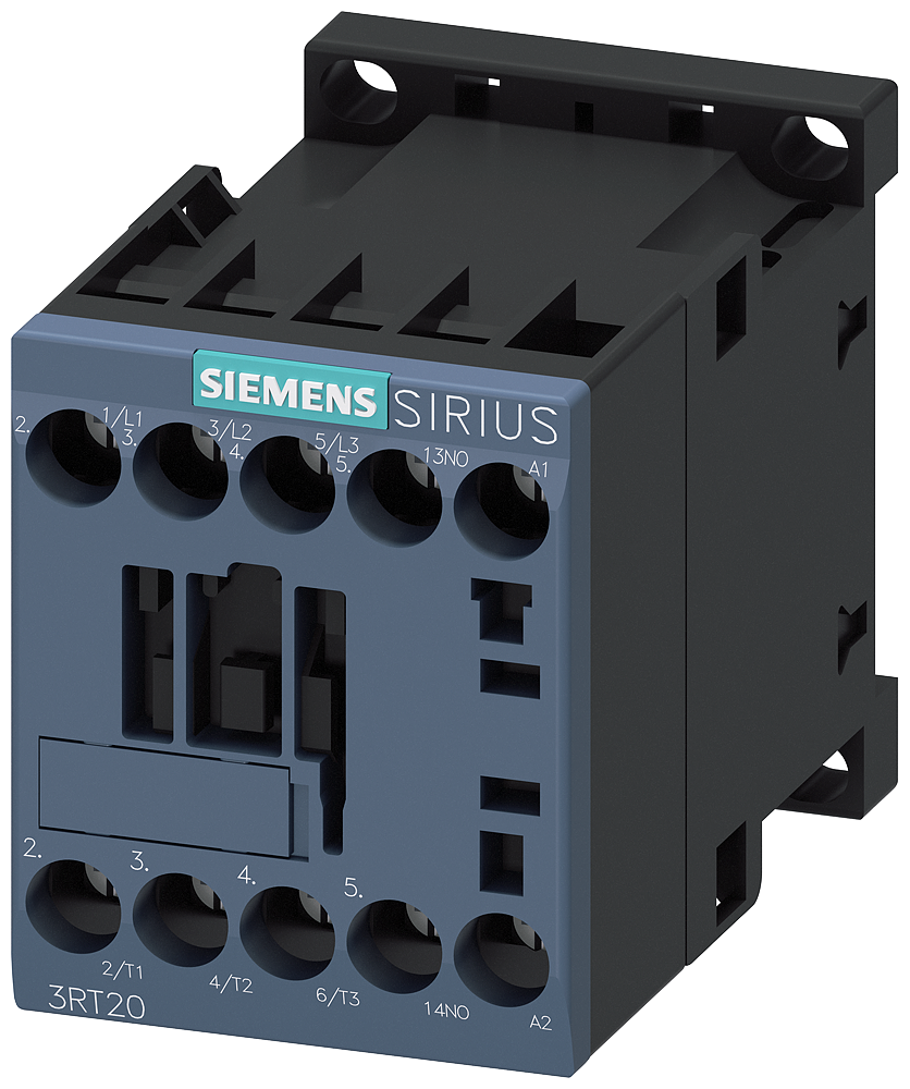 Siemens Контактор, 3 ПОЛ  AC-3, 3КВТ/400В, Блок-Контакт 1НО 3RT20151AF01