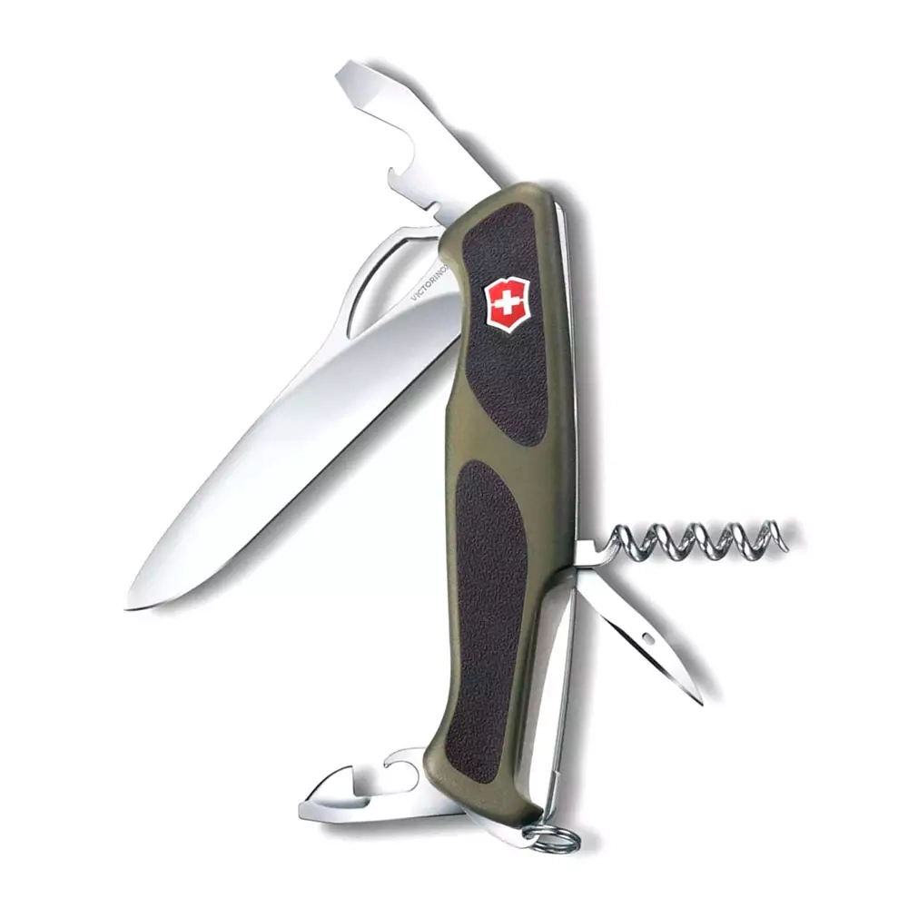 Нож многофункциональный Victorinox RangerGrip 61 130 мм, Green/Black