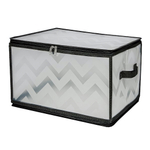 Короб складной на молнии "Зигзаг", Д400 Ш300 В250, серый