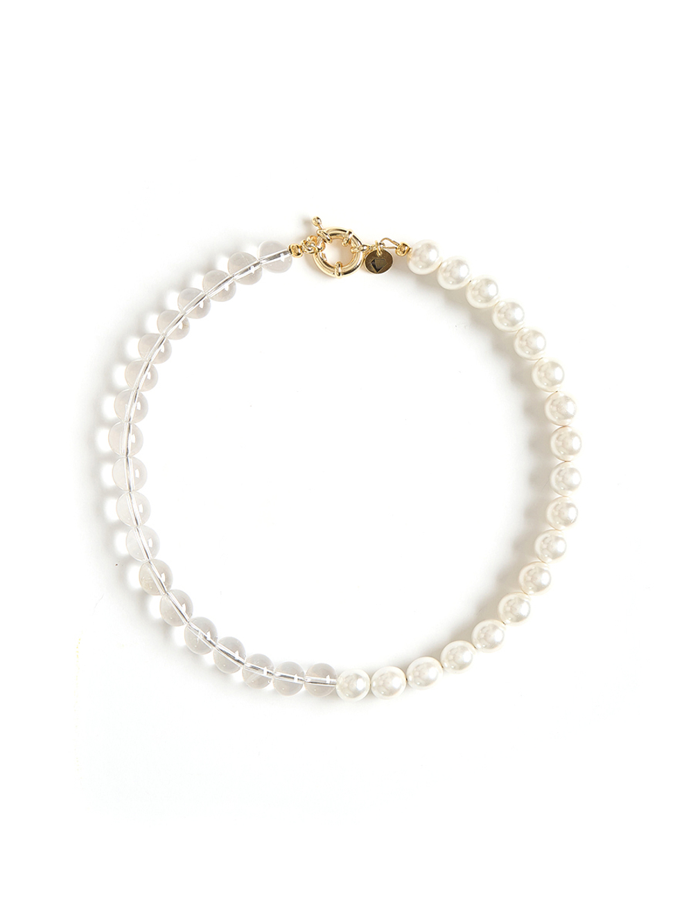 Чокер "Bubble" с горным хрусталем и перламутром Gold