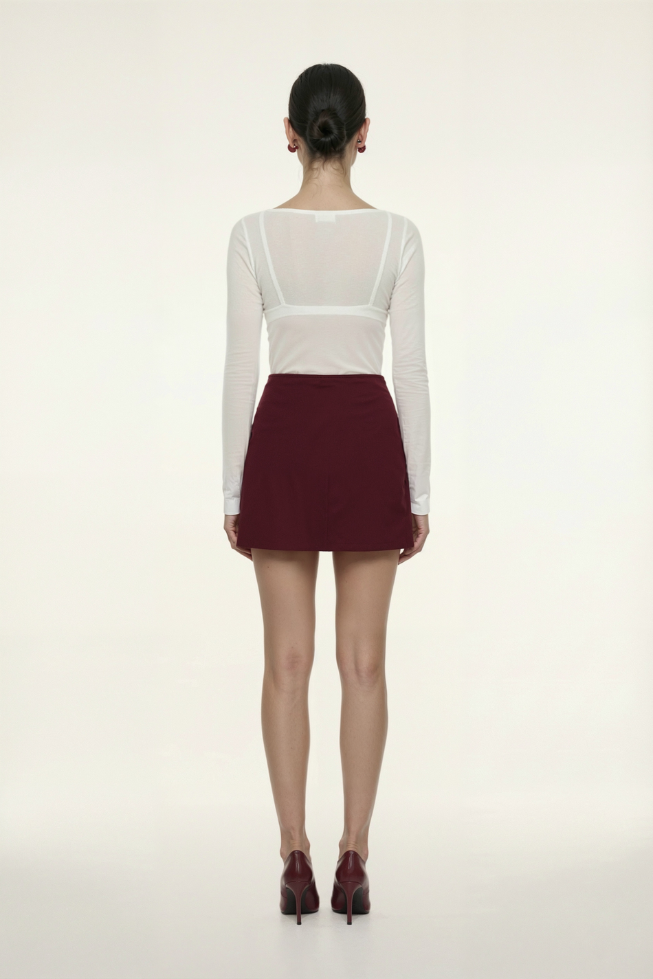 Юбка мини из костюмной ткани
