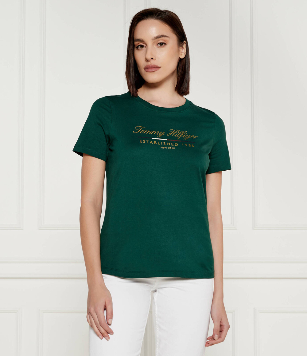 Футболка Tommy Hilfiger - зеленый(WW0WW43502)