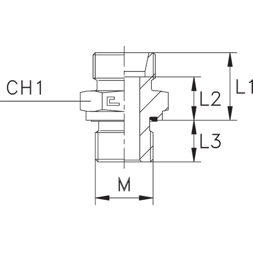 Штуцер FE DLL08 10x1 (корпус)