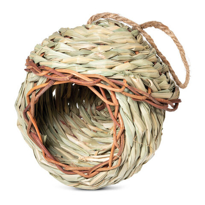 Гнездо-домик для птиц из луговых трав "Избушка", d135x*145/265мм, серия NATURAL , Triol