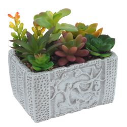 GAEM Цветочная композиция "Суккуленты", L16 W11,5 H16 см