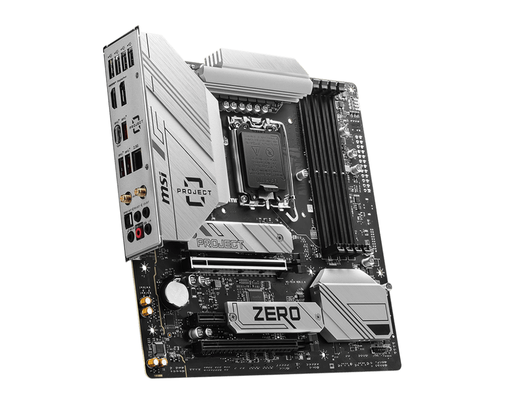 Материнская плата MSI B760M PROJECT ZERO LGA1700 B760 4xDDR5 4xSATA3 RAID 2xM.2 HDMI DP mATX