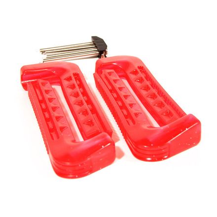 Чехлы для коньков составные BIG BOY PRO Line, BB-COV-2P-RD, красные с блестками