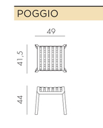 Табурет пластиковый Nardi Poggio, антрацит