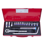 KING TONY (4518MR) Набор торцевых головок с принадлежностями 1/2", 6-гранные, 10-27 мм, 17 предметов