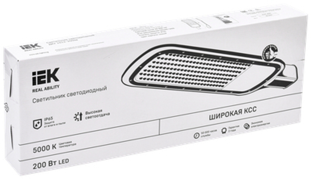 Светильник светодиодный консольный ДКУ 1012-200Ш 5000К IP65 серый IEK