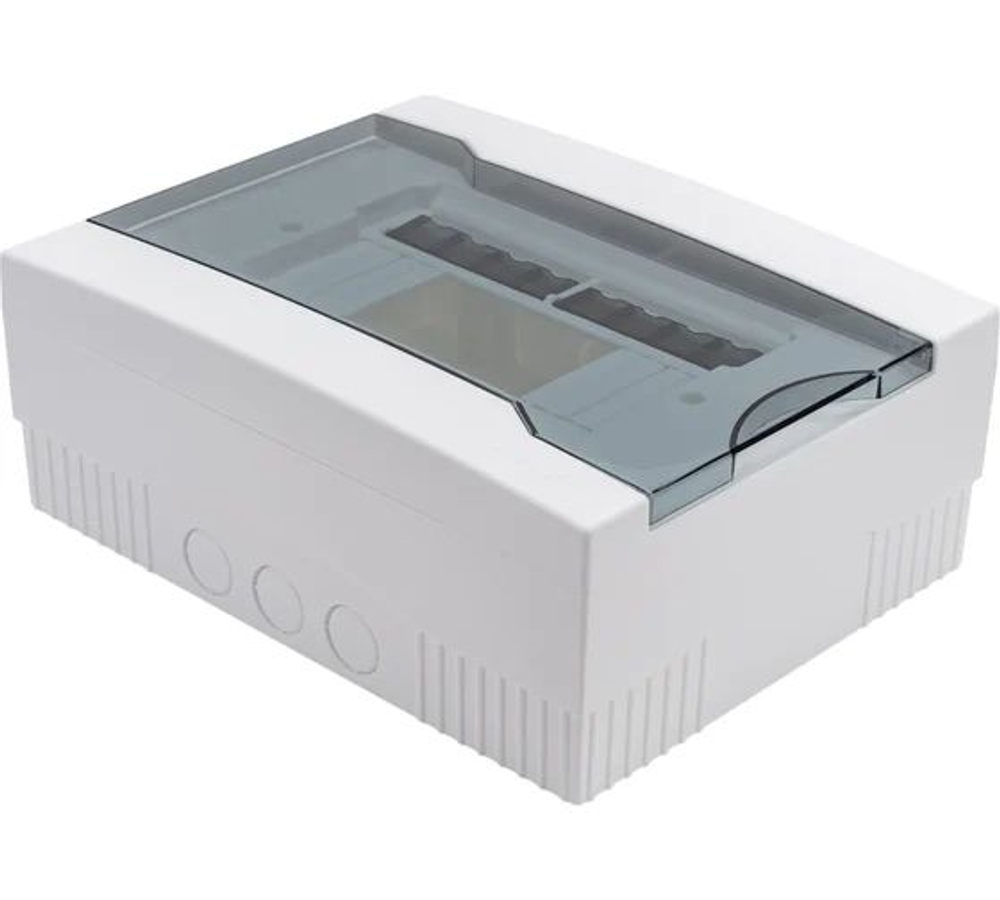 Бокс с прозрачной крышкой ЩРН-П-8 для наружной уст.8-и модульных устройств 730-2000-008