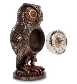 Veronese WS-186 Статуэтка-часы в стиле Стимпанк «Сова»