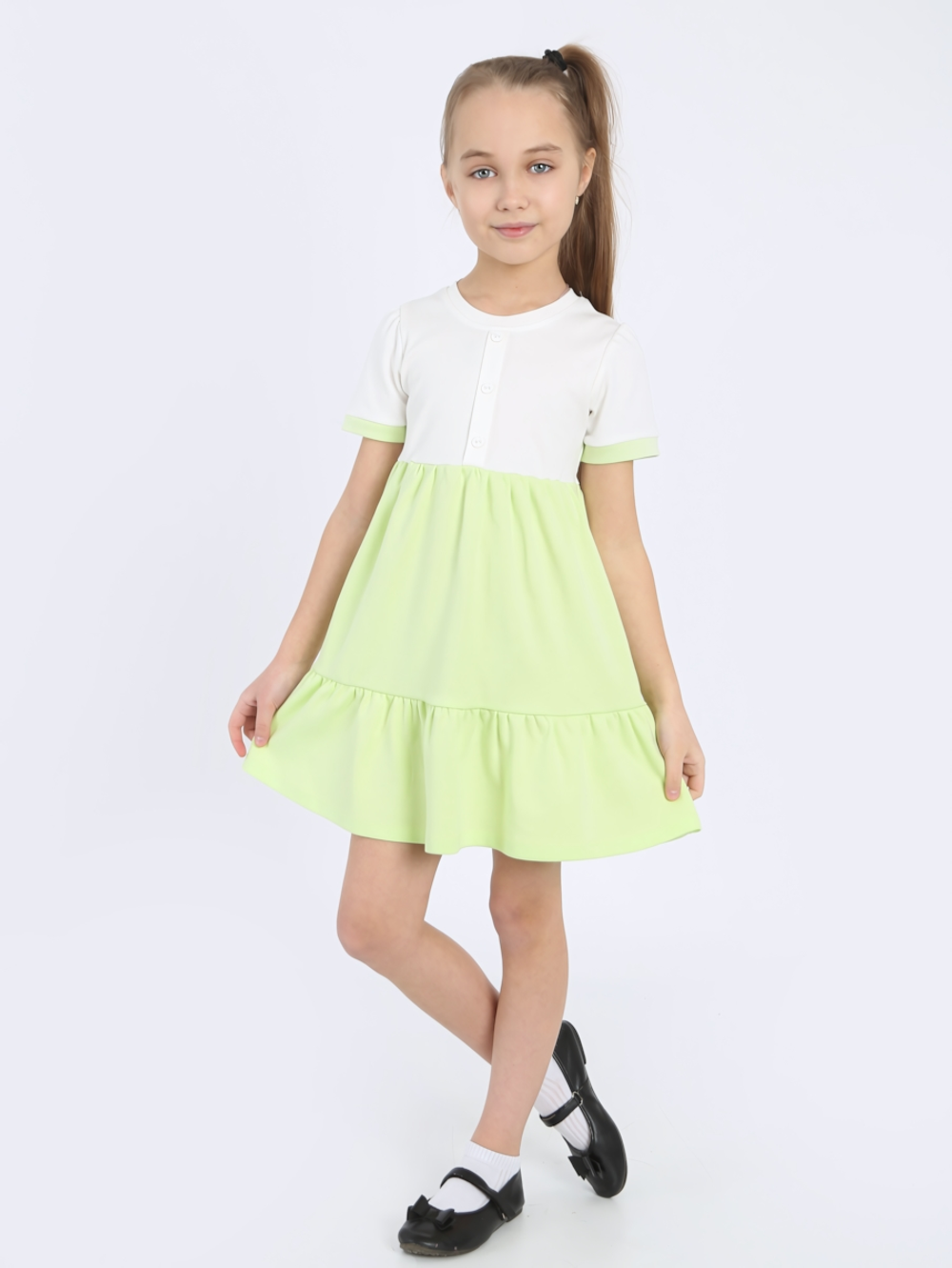 Платье "Федерика-2", размер 122, салатовый (Ивашка)