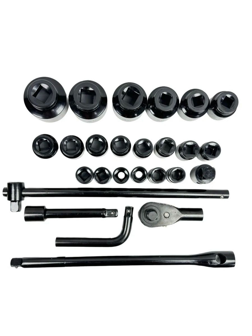 Набор ударных головок 21-65 мм, трещотка 3/4" (26 предметов) / Набор инструментов ударных для грузовиков