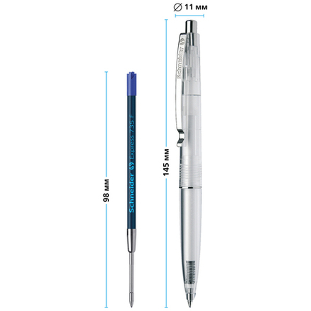 Ручка шариковая автоматическая Schneider "K20 Icy Colours" синяя, 1,0мм, корпус ассорти