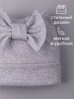 Шапка для девочки с ушками на осень