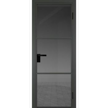 Межкомнатная дверь алюминиевая Profil Doors 13AG серая ночь остеклённая