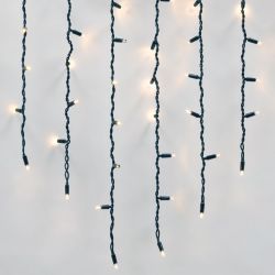 ULD-B3010-200-TBK WARM WHITE IP67 Бахрома светодиодная с эффектом мерцания. 3м. Соединяемая. 200 светодиодов. Теплый белый свет. Провод черный. TM Uniel.