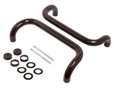 Ручка скоба офисная АРД-01 350мм корич. RAL 8019 коричневая