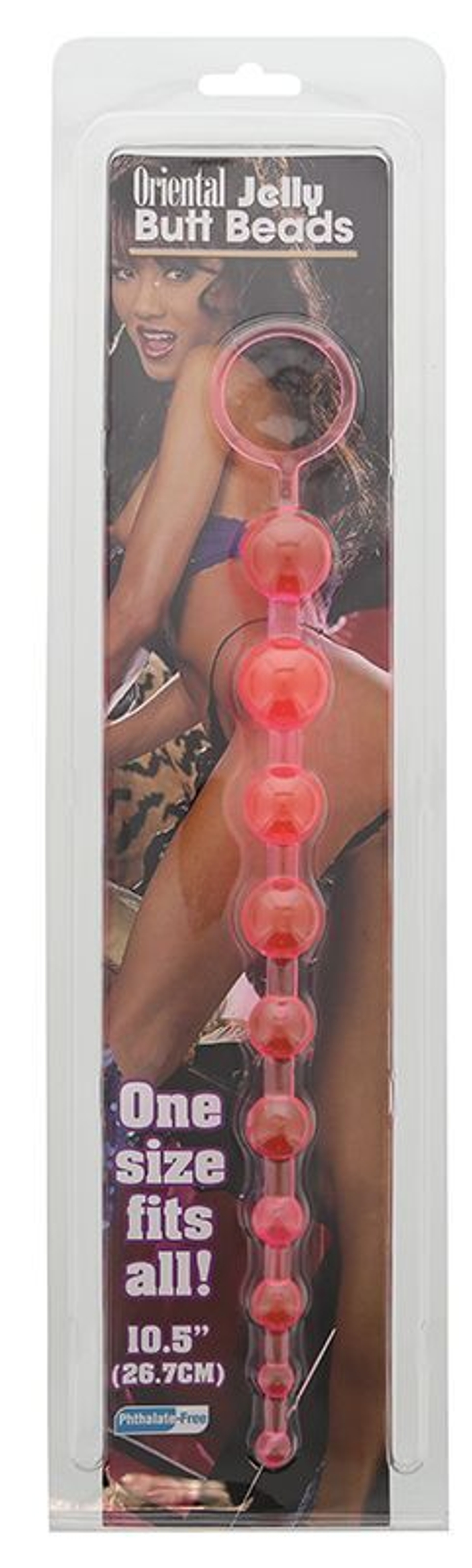 Розовая анальная цепочка - 26,7 см. (Цвет: розовый)