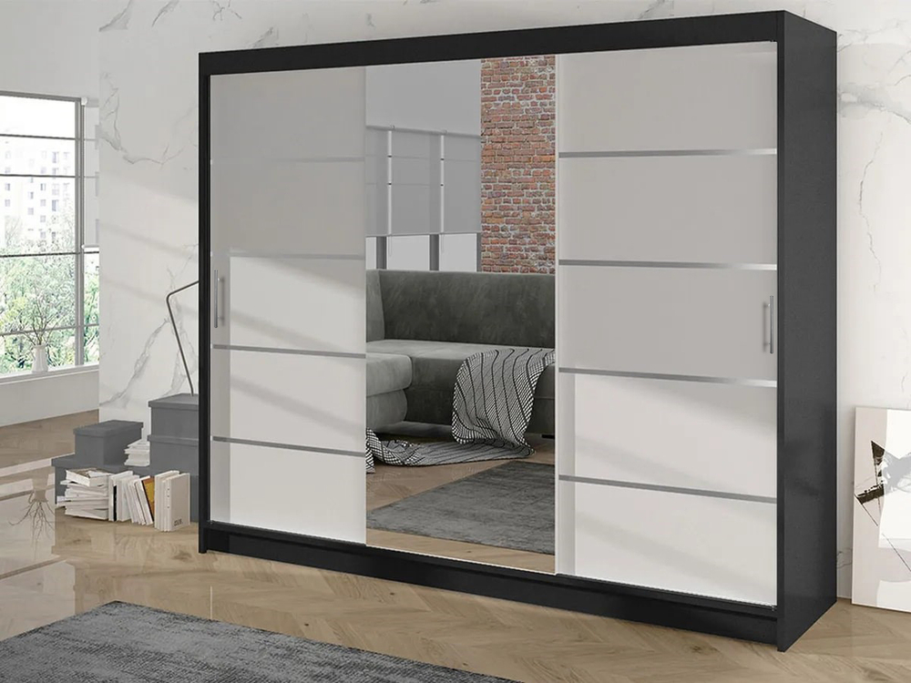 Шкаф-купе Цератония Белый 101/ Венге Цаво 3354  220*45*240