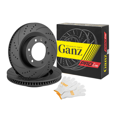 Диск тормозной передний перфорированный PRO-Line с покрытием (компл.2 шт) Toyota Land Cruiser 4.03.0D-4D 03 GANZ GIJ06100S